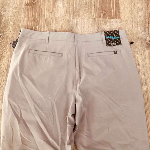 New With Tags Birdie Bound Flex Waist Gray Golf Pants Trousers 34x30 Golf Pants - Picture 5 of 9
